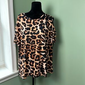 Crazy train, leopard print, laced, cold shoulder 3XL